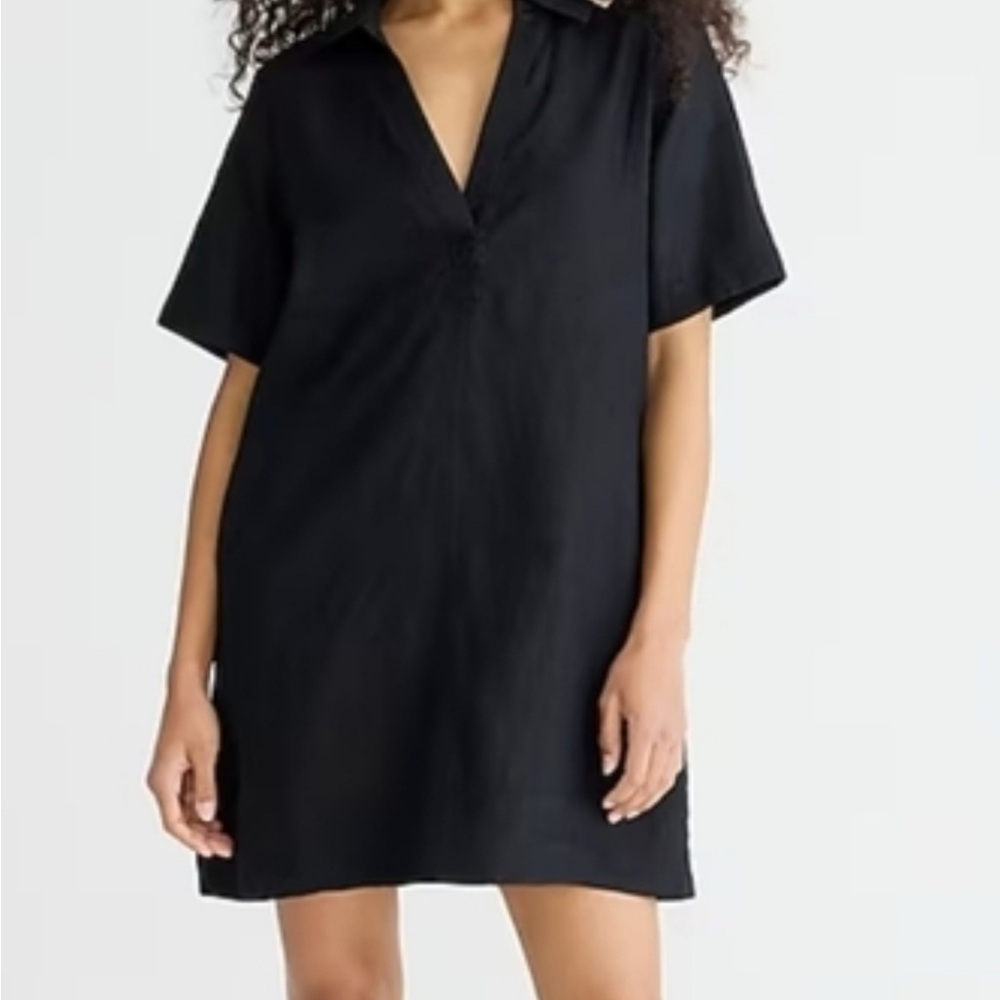 J. Crew WHITE Notched Collar Mini Dress